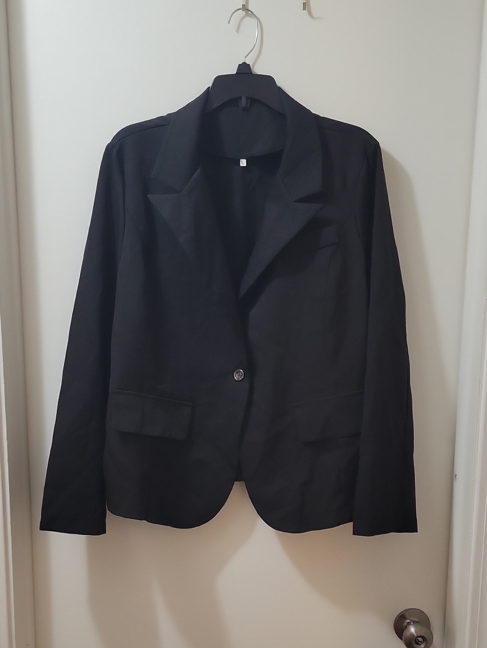 Women's Black Single-Button Blazer